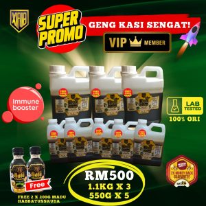 PROMO JOIN AGENT 2025 SIFUBEE (1.1KG x3 + 550g x5) Free 2x200g Madu Habbatussauda